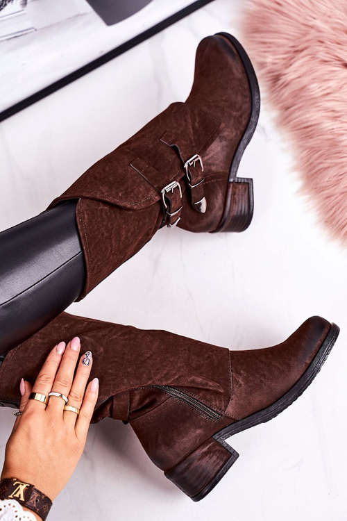 Women's Insulated Boots With Buckles Brown Cassidy