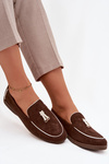 Damskie Mokasyny Loafersy Czekoladowe Darwen