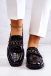 Leather Loafers With Chain Black Killen 
