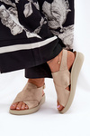 Women's Sandals Made Of Eco Leather Gold Tosmelia