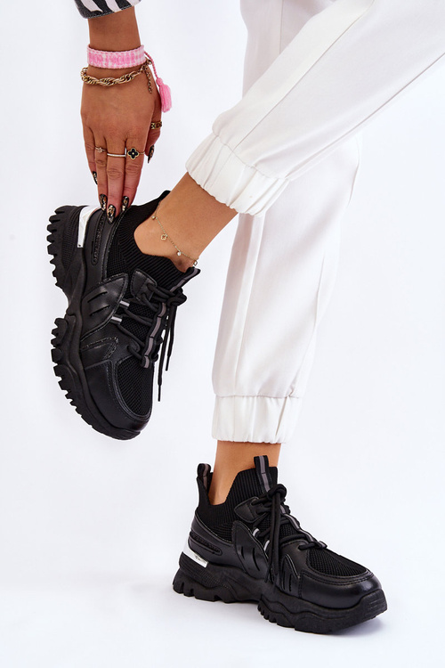 Women's Sock Slip-On Sports Shoes Black Berna