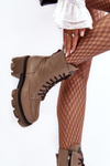 Leather Women's Padded Trapper Boots Lemar Brown Rehin