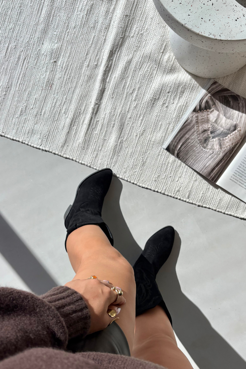 Women's Cowboy Boots Heeled Insulated Vinceza 16508 Black