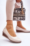 Classic Wedge Pumps Beige Graysen 