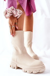 Women's High Boots Beige Loren