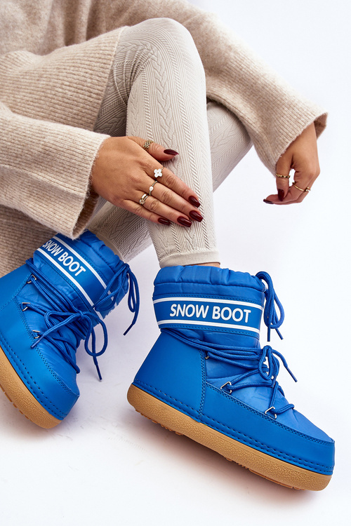 Women's tied snow boots blue Soia