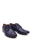 Men's Leather Moccasins With Black Sole BEDNAREK Navy
