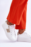 Women's Sneakers White and Gold Diahna