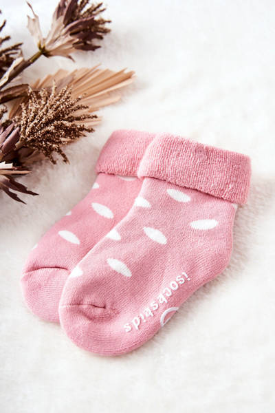 Children's Socks In Dots Pink
