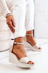 Women's Wedge Sandals Laura Messi 2389 Beige