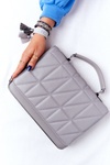 Women's Quilted Messenger Bag Monaco Grey