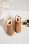 Children's Youth Snow Boots Lined with Fleece Camel Mireya