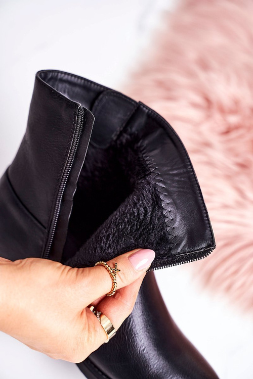 Women's Insulated Boots With Buckle Black Halfway