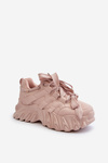 Sneakersy Damskie Masywna Podeszwa Różowe Ellerai LA275P