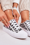 Women's Logged Sneakers Black-White Daphne