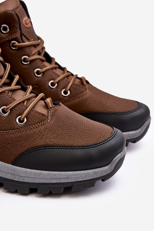 Buty Trekkingowe Męskie Klasyczne Brązowe Gometti 85-920
