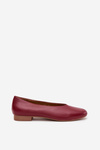 Women's Ballerinas Made of Eco Leather with Flat Heel Burgundy Olyssia