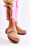 Women's Slippers Clogs On Heel Beige Ivette