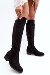 Women's Suede Boots Over The Knee SBarski HY27098A Black