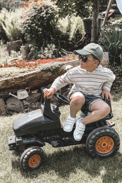 Children's Sneakers With Velcro White-Black California