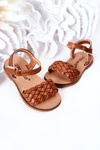 Children's Braided Sandals Camel Bailly