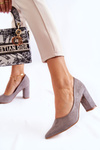 Classic Suede Pumps On A Heel grey Kendra