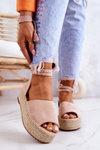 Espadrilles Sandals On The Nude Dolores Platform