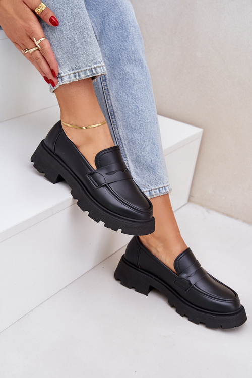 Women's Moccasins Made Of Eco Leather Black Sendall