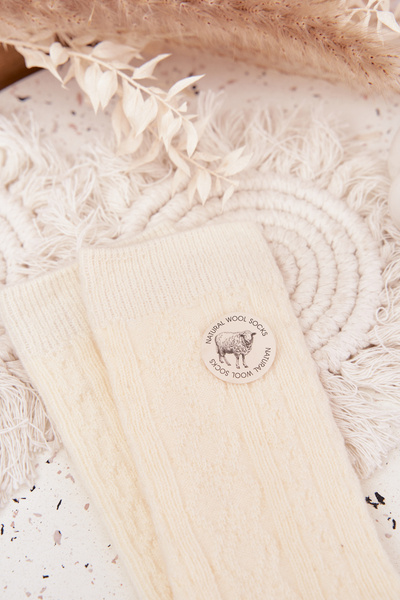 Women's Wool Socks Ecru