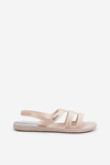 Sandały Damskie Płaskie Beżowe 83516 Ipanema Style Sandal Fem