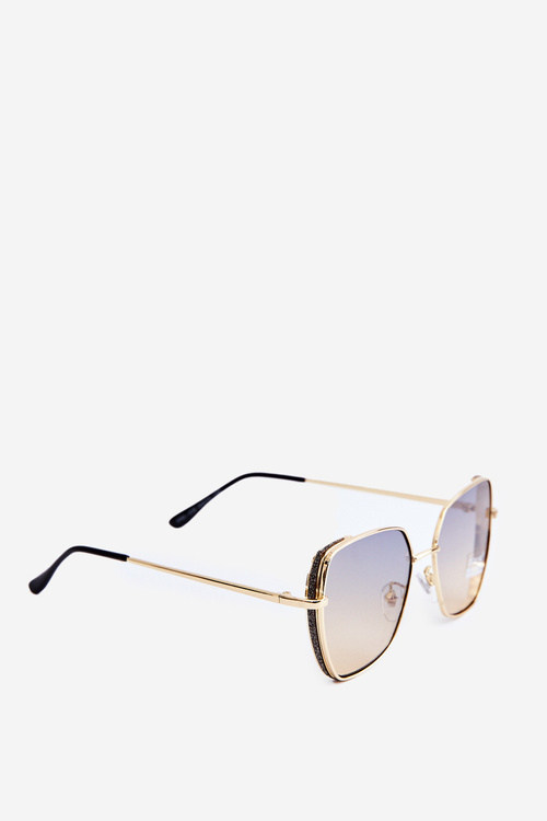 Women's Sunglasses with Glitter Inserts UV400 Gold