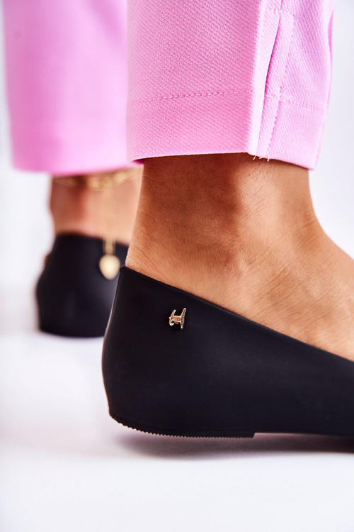 Rubber Women's Ballerina Ballerinas Dock Black Fergie