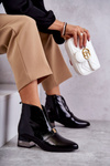 Leather Boots On Flat Laura Messi 2268 Black
