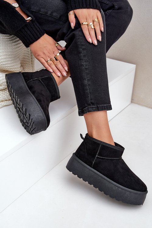 Women's Snow Boots On Platform Black Ninala
