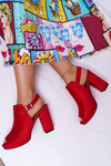 Women's Stiletto Sandals Open Toe Red Montree