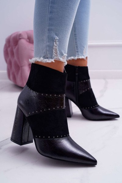 Women's Stiletto Heeled Boots RB21P Black Yango
