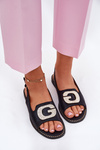 Women's Sandals With Decorative Detail Black S.Barski KV51-081