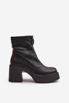 Women's Leather Boots with Rhinestones Black Rosie