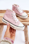 Children's High Sneakers Zippered Light pink Filemon
