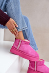 Platform Snow Boots With Pattern Pink Udra