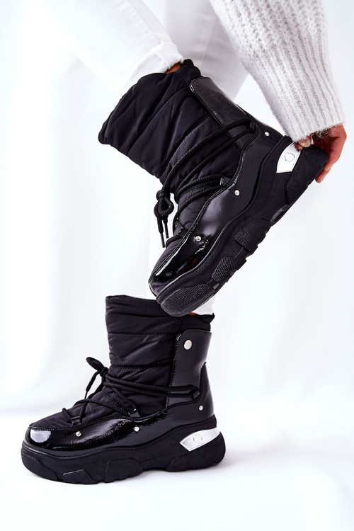 Snow Boots Fleece-Lined Black Holys