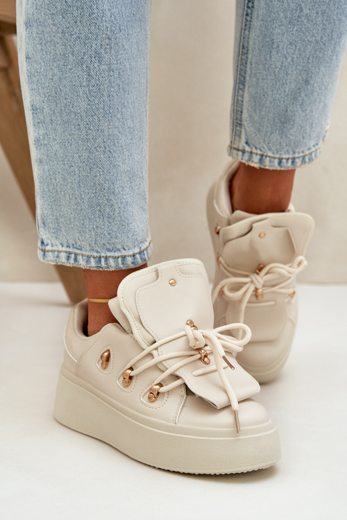 Women's Sneakers On Platform Beige Dolistana