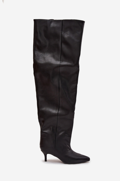 Slip-on Women's High Heel Boots Black Ysolienne