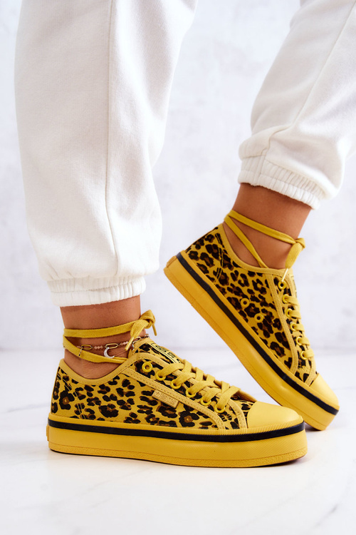 Trampki Damskie Pantera Żółte Big Star JJ274616