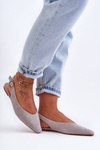 Women's Suede Ballet Flats Grey Kenra