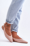 Women's Suede Ballet Flats Pink Kenra
