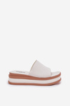 Classic Women's Platform And Wedge Slippers White Florenis