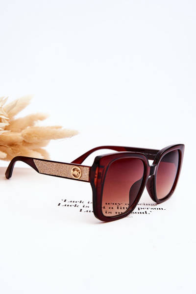 Women's Glitter Sunglasses M2354 Brown