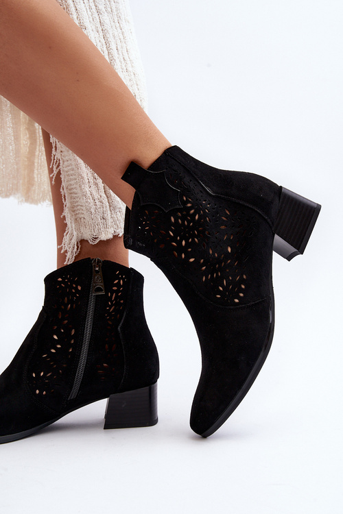 Women's Lacy Boots Black Madalina