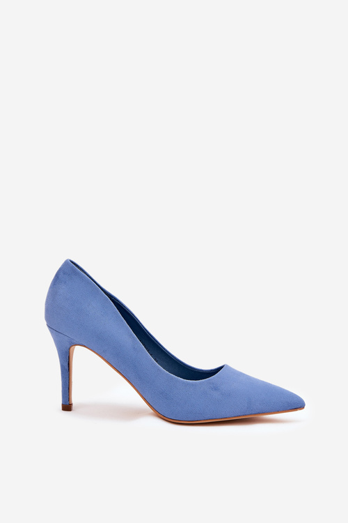 Stiletto Heels From Eco Suede Blue Vannith